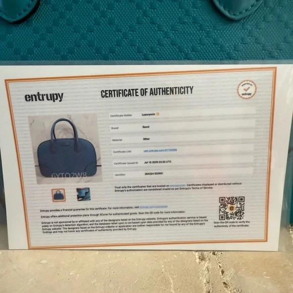 Gucci Teal Calf Leather Diamanté Satchel - Picture 10 of 10